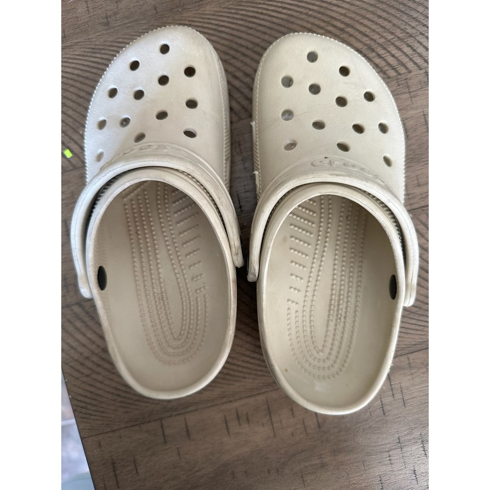 Crocs Classic Clogs Off-White Bone Cream | Size Men 5 / Women 7